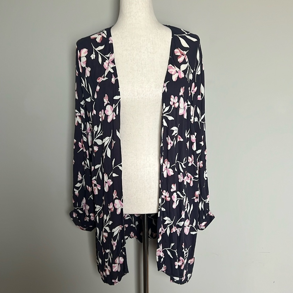 Billabong Salty Shoreline Kimono in Ink Size M/L - Picture 2 of 11